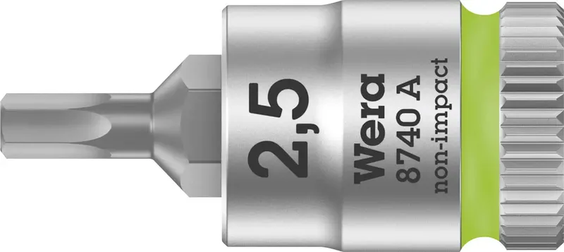 Wera 8740 A 05003331001 Innen-Sechskant Steckschlüssel-Bit-Einsatz 2.5 mm 1/4 2.5 mm 1/4 (6.3 mm) by Wera – product image