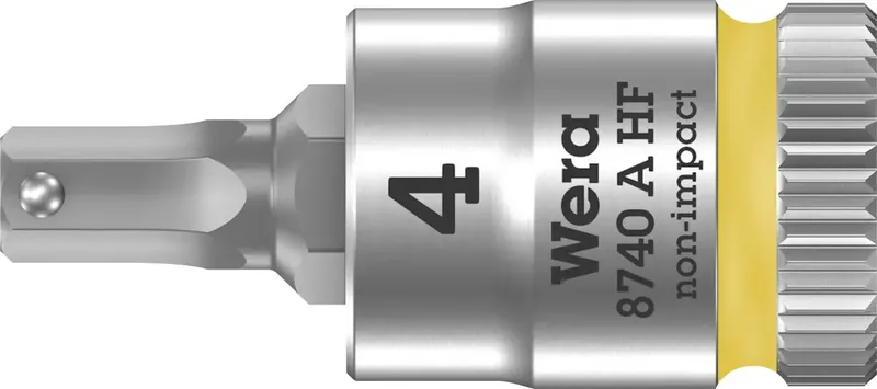 Wera 8740 A 05003333001 Innen-Sechskant Steckschlüssel-Bit-Einsatz Haltefunktion 4 mm 1/4 4 mm 1/4 (6.3 mm) by Wera – product image