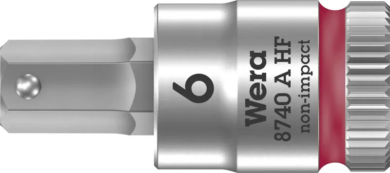 Wera 8740 A 05003337001 Innen-Sechskant Steckschlüssel-Bit-Einsatz Haltefunktion 6 mm 1/4 6 mm 1/4 (6.3 mm) by Wera – product image