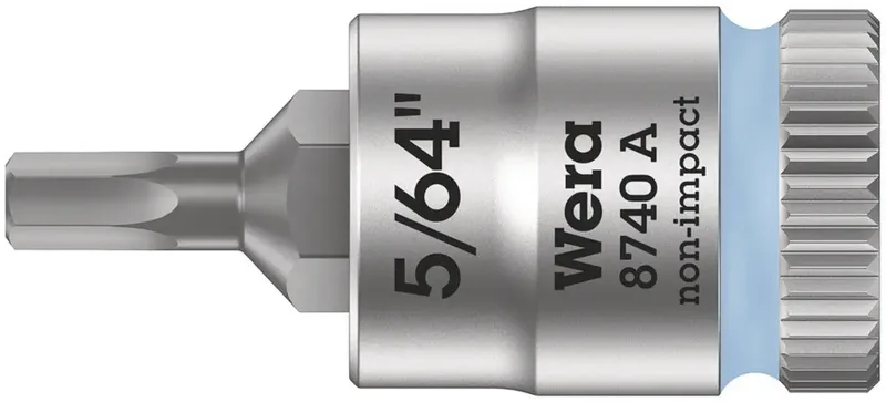 Wera 8740 A 05003380001 Innen-Sechskant Steckschlüssel-Bit-Einsatz 6.3 mm 5/64 5/64 1/4 (6.3 mm) by Wera – product image