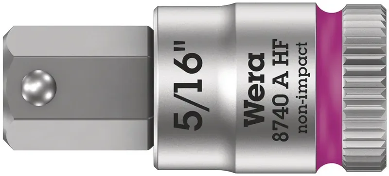 Wera 8740 A 05003389001 Innen-Sechskant Steckschlüsseleinsatz Haltefunktion 6.3 mm 5/16 5/16 1/4 (6.3 mm) de Wera – image du produit