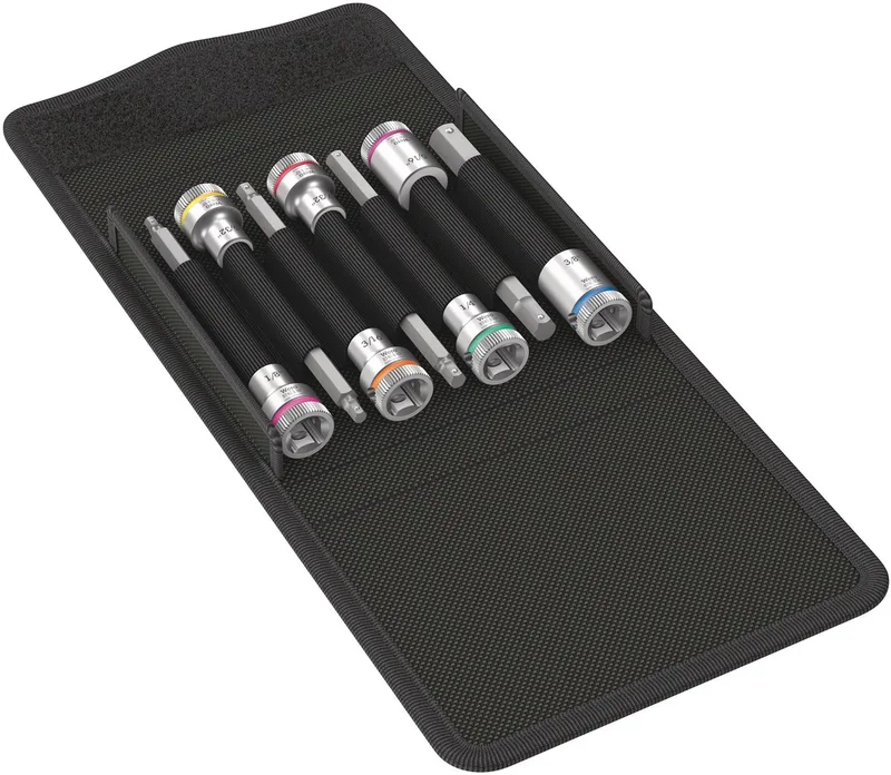 Wera 8740 B HF 05003181001 Dopsleutel-bitinzetset 3/8 (10 mm) 7-delig de Wera, Kleurloos – image du produit