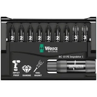 Jeu D´embouts De Tournevis Bit-check 10 Pz Impaktor 1 de Wera – image du produit 2 sur 6