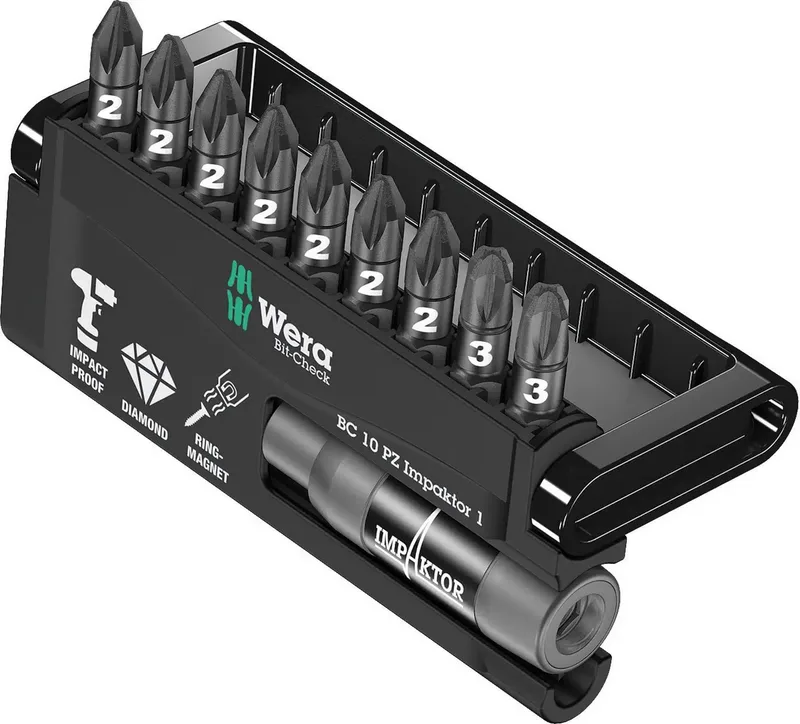 Jeu D´embouts De Tournevis Bit-check 10 Pz Impaktor 1 de Wera – image du produit 1 sur 6