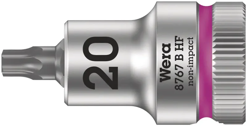 Wera 8767 B HF 05003061001 Innen-Sechsrund (TX) Steckschlüsseleinsatz Haltefunktion 3/8 T 20 3/8 (10 mm) de Wera – image du produit