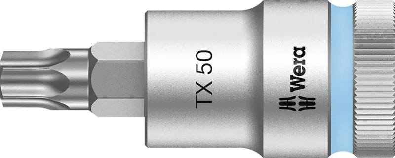 Wera 8767 C HF 05003836001 Innen-Sechsrund (TX) Steckschlüssel-Bit-Einsatz Haltefunktion 12.5 mm 1/2 T 50 1/2 (12.5 mm) de Wera – image du produit