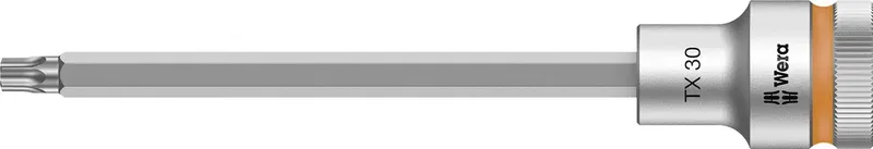 Wera 8767 C HF 05003853001 Innen-Sechsrund (TX) Steckschlüssel-Bit-Einsatz Haltefunktion 12.5 mm 1/2 T 30 1/2 (12.5 mm) de Wera – image du produit