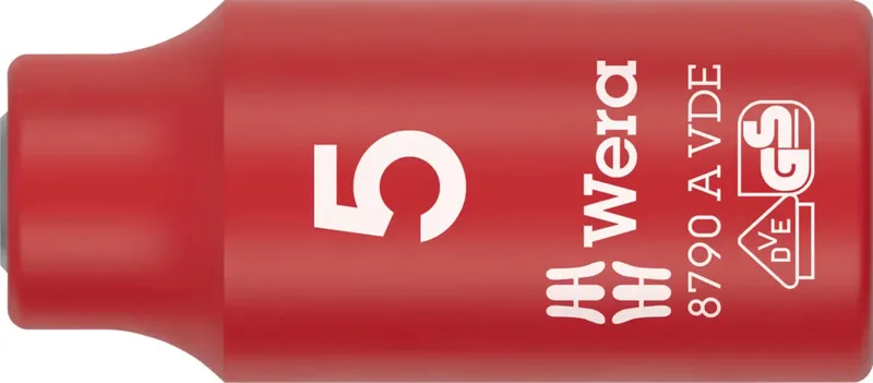 Wera 8790 A VDE 05005931001 Außen-Sechskant Steckschlüsseleinsatz isoliert 5 mm 5 mm 1/4 von Wera – Produktbild
