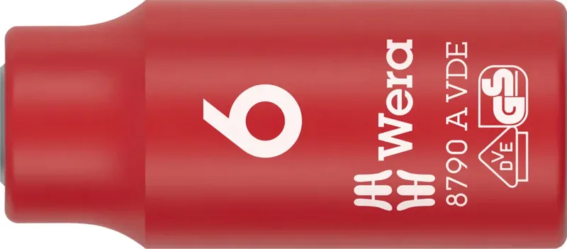 Wera 8790 A VDE 05005933001 Außen-Sechskant Steckschlüsseleinsatz isoliert 6 mm 6 mm 1/4 de Wera – image du produit