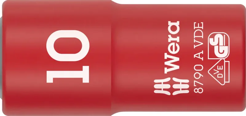 Wera 8790 A VDE 05005936001 Außen-Sechskant Steckschlüsseleinsatz isoliert 10 mm 10 mm 1/4 de Wera – image du produit