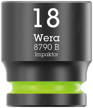 Wera 8790 B Impaktor 05005509001 Außen-Sechskant Steckschlüsseleinsatz 18 mm 3/8 1 Stück 3/8 de Wera – image du produit 1 sur 3