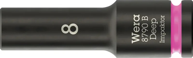Wera 8790 B Impaktor Deep 05005550001 Außen-Sechskant Steckschlüsseleinsatz 8 mm de Wera – image du produit