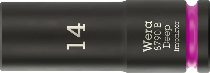 Wera 8790 B Impaktor Deep 05005555001 Außen-Sechskant Steckschlüsseleinsatz 14 mm de Wera – image du produit