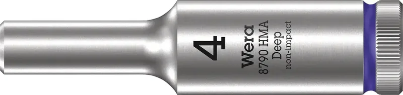 Wera 8790 HMA Deep 05004500001 Sechskant Steckschlüsseleinsatz 4 mm 1/4 4 mm 1 Stück 1/4 de Wera – image du produit