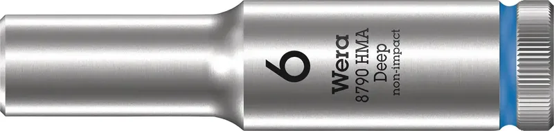 Wera 8790 HMA Deep 05004503001 Außen-Sechskant Steckschlüsseleinsatz Haltefunktion 6 mm 1/4 6 mm 1 Stück 1/4 by Wera – product image