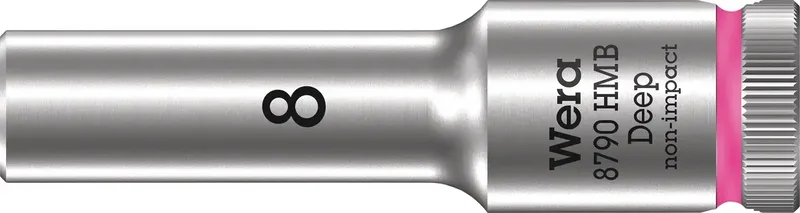 Wera 8790 HMB Deep 05004530001 Außen Sechskant Profil Steckschlüsseleinsatz 8 mm 3/8 8 mm 1 Stück 3/8 de Wera – image du produit