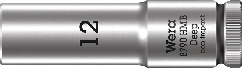 Wera 8790 HMB Deep 05004534001 Außen-Sechskant Steckschlüsseleinsatz Kugelkopf 12 mm 3/8 12 mm 1 Stück 3/8 de Wera – image du produit