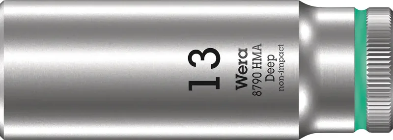 Wera 8790 HMB Deep 05004535001 Außen-Sechskant Steckschlüsseleinsatz 13 mm 3/8 13 mm 1 Stück 3/8 de Wera – image du produit
