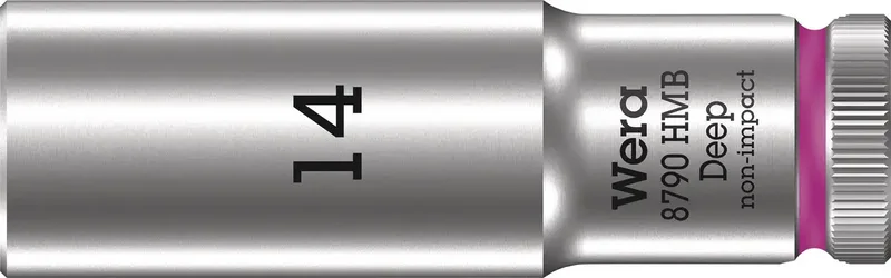 Wera 8790 HMB Deep 05004536001 Außen-Sechskant Steckschlüsseleinsatz 14 mm 3/8 14 mm 1 Stück 3/8 von Wera – Produktbild