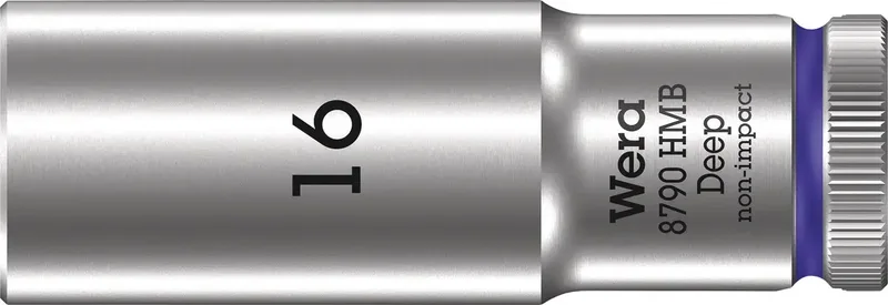Wera 8790 HMB Deep 05004538001 3/8 (10 mm) Steckschlüsseleinsatz 16 mm 1 Stück 3/8 von Wera – Produktbild