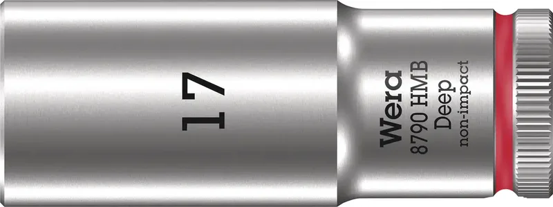 Wera 8790 HMB Deep 05004539001 Außen-Sechskant Steckschlüsseleinsatz 17 mm 3/8 17 mm 1 Stück 3/8 von Wera – Produktbild
