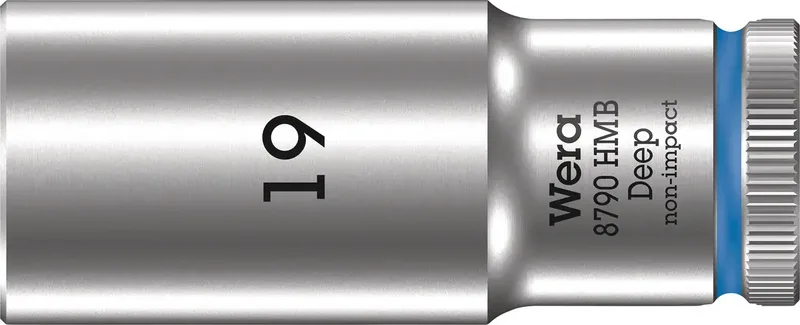 Wera 8790 HMB Deep 05004541001 3/8 (10 mm) Steckschlüsseleinsatz Haltefunktion 19 mm 3/8 19 mm 1 Stück 3/8 von Wera – Produktbild