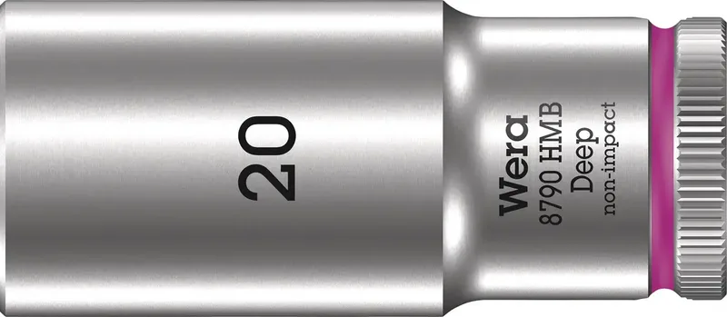Wera 8790 HMB Deep 05004542001 Außen Sechskant Profil Steckschlüsseleinsatz 20 mm 3/8 20 mm 1 Stück 3/8 by Wera – product image