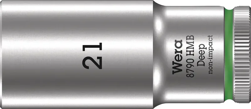 Wera 8790 HMB Deep 05004543001 Außen-Sechskant Steckschlüsseleinsatz 21 mm 3/8 21 mm 1 Stück 3/8 by Wera – product image