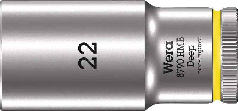Wera 8790 HMB Deep 05004544001 Außen-Sechskant Steckschlüsseleinsatz 22 mm 3/8 22 mm 1 Stück 3/8 de Wera – image du produit