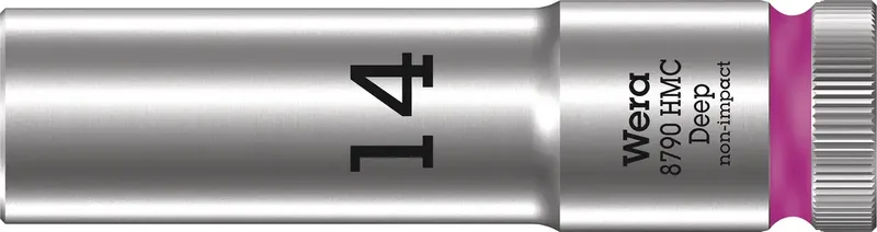 Wera 8790 HMC Deep 05004554001 Sechskant Steckschlüsseleinsatz 14 mm 1/2 14 mm 1 Stück 1/2 de Wera – image du produit