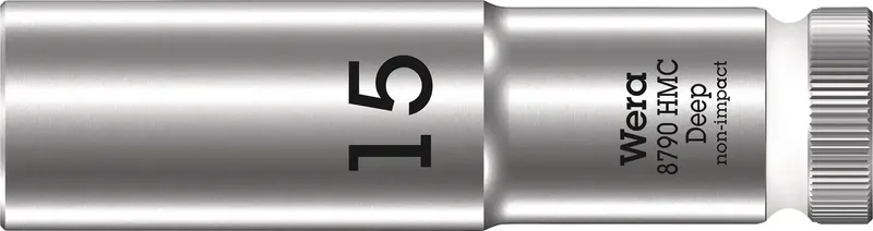Wera 8790 HMC Deep 05004555001 Außen Sechskant Profil Steckschlüsseleinsatz 15 mm 1/2 15 mm 1 Stück 1/2 von Wera – Produktbild