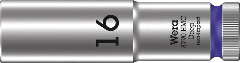 Wera 8790 HMC Deep 05004556001 Außen-Sechskant Steckschlüsseleinsatz 16 mm 1/2 16 mm 1 Stück 1/2 von Wera – Produktbild