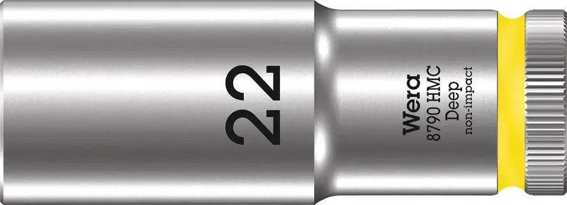 Wera 8790 HMC Deep 05004562001 Außen-Sechskant Steckschlüsseleinsatz 22 mm 1/2 22 mm 1 Stück 1/2 de Wera – image du produit