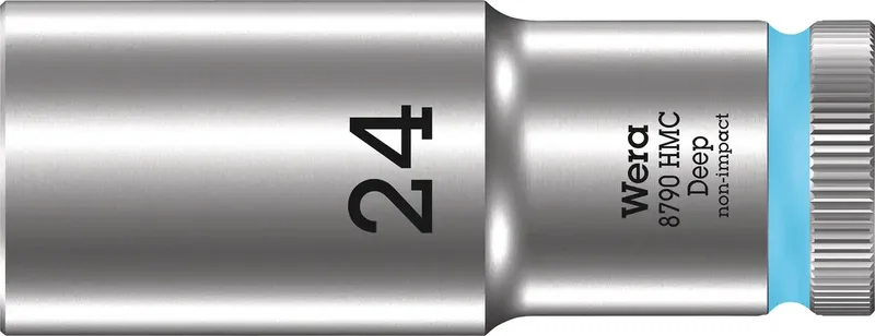 Wera 8790 HMC Deep 05004563001 Außen-Sechskant Steckschlüsseleinsatz 24 mm 1/2 24 mm 1 Stück 1/2 de Wera – image du produit