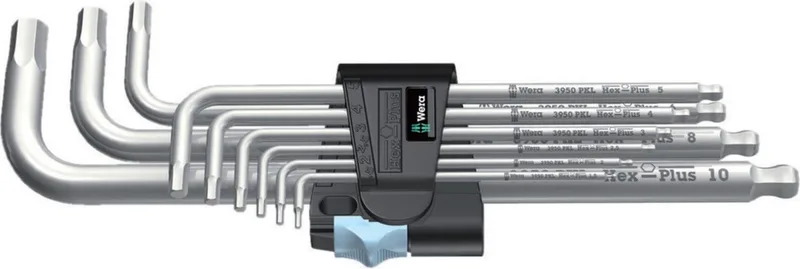 Wera 9-delige hex-plus stiftsleutelset - metrisch - RVS by Wera, Kleurloos – product image