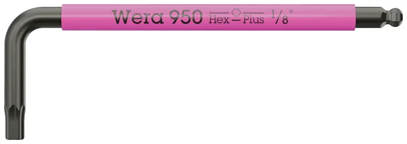 Wera 950 SPKS Multicolour 6 pans intérieurs Clé mâle coudée 1/8 pouces 1/8 1 pièce de Wera – image du produit