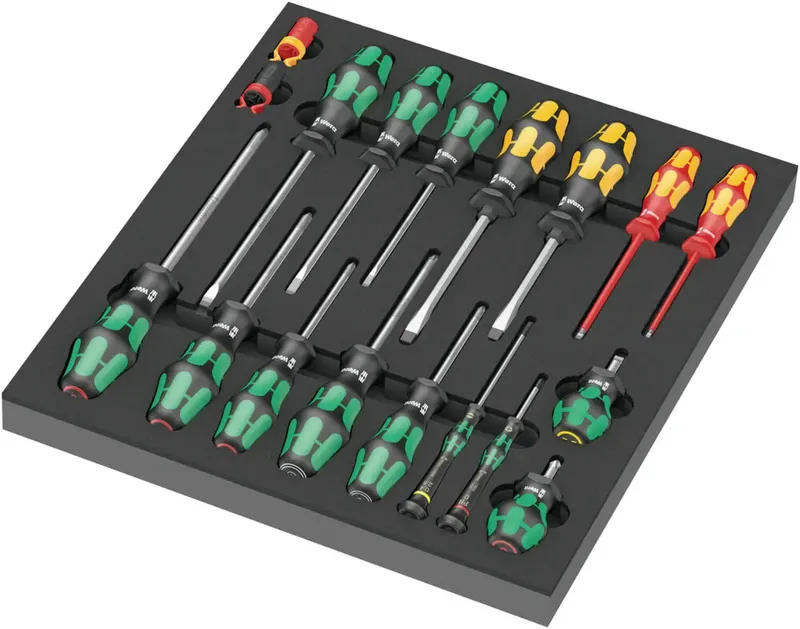 Wera 9710 Schraubendreher-Set 18teilig Schlitz, Kreuzschlitz Phillips, Kreuzschlitz Pozidriv von Wera – Produktbild