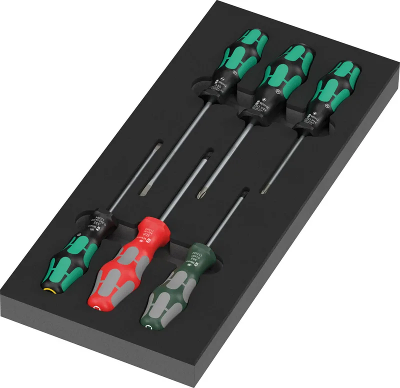 Wera 9719 Schaumstoffeinlage Schraubendreher Kraftform Serie 300 Set 3 mit Werkzeug 7-tlg. de Wera – image du produit 1 sur 2