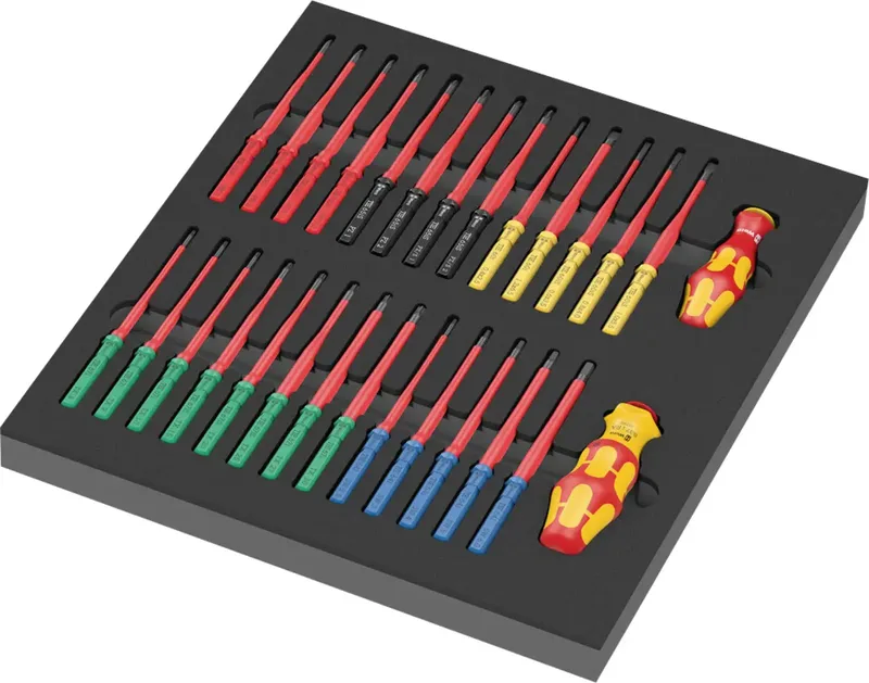 Wera 9751 VDE Schraubendreher-Set 28teilig PH, PZ, TORX, Sechskant, Schlitz von Wera – Produktbild 1 von 3