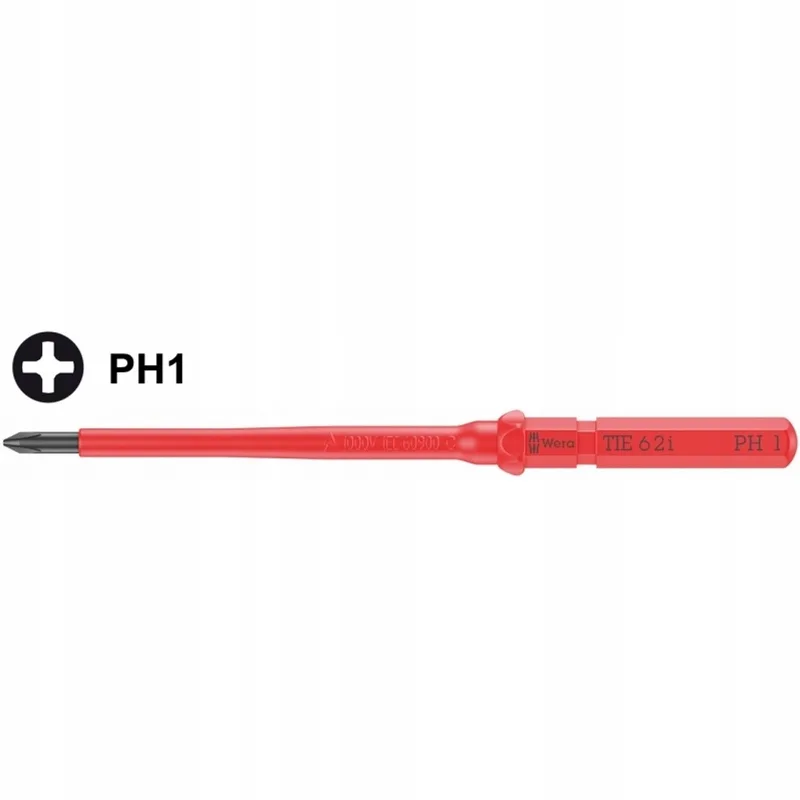 Wisselstift PH1x157mm VDE Kraftform Kompakt von Wera, Rot – Produktbild