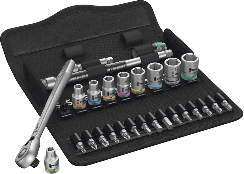 Zyklop Metal 8100 SA 8 Steckschlüsselsatz metrisch 1/4 (6.3 mm) 28teilig 1173672 van Wera – productafbeelding