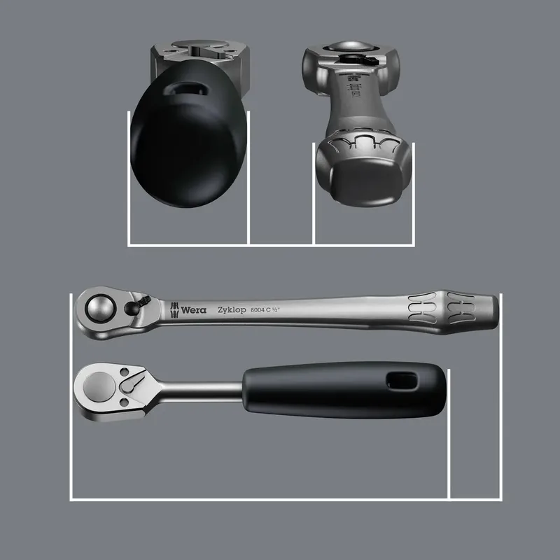 Zyklop Metal 8100 SB 8 Steckschlüsselsatz metrisch 3/8 (10 mm) 29teilig 05004048001 van Wera – productafbeelding 2 van 3