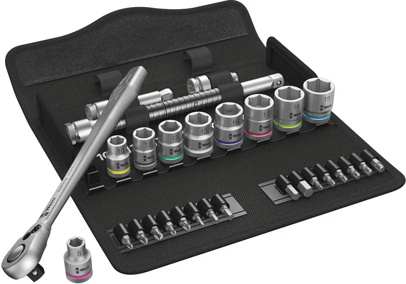 Zyklop Metal 8100 SB 8 Steckschlüsselsatz metrisch 3/8 (10 mm) 29teilig 05004048001 van Wera – productafbeelding 1 van 3