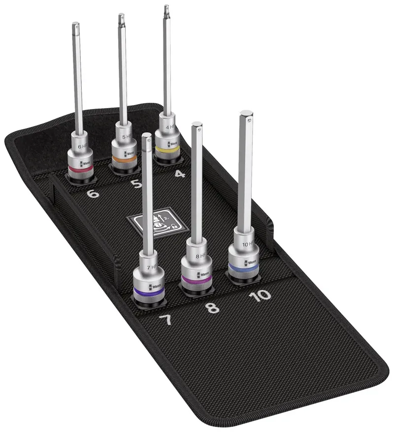 Jeu de douilles-embouts 6 pièces Wera 05004210001 Propulseur: 1/2 (12.5 mm) 1 pc(s) de Wera – image du produit