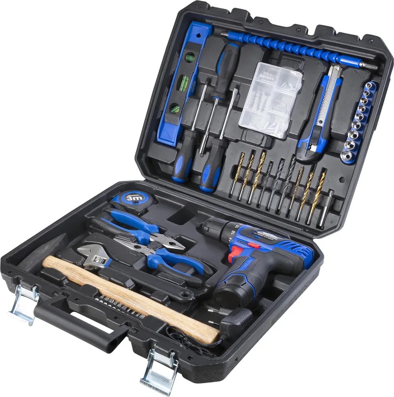 Accuboormachine en schroevendraaierset 12 Volt - 43 stuks van Westfalia – productafbeelding