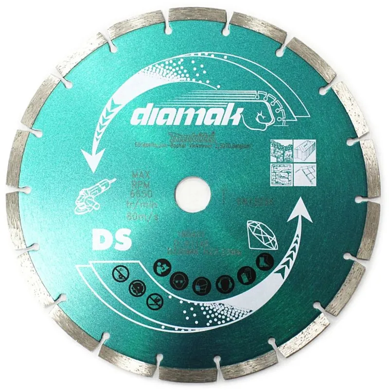 Diamantschijf DIAMAK 230 mm voor snelle en precieze sneden in beton en steen – Hoge levensduur, geschikt voor droog- en natsnijden, segmenthoogte 7 mm, boring 22/23 mm de Westfalia – image du produit