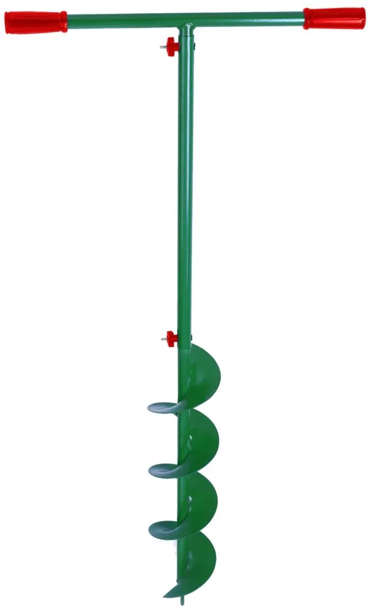 Hand Erdlochbohrer Set GMELB met 3 Bohrer en 600 mm Verlenging - Ideaal voor Tuinpaaltjes, Plantgaten en Bodemanankers, Robuust Metaal, Ergonomische Handgrepen voor Rugvriendelijk Werken by Westfalia – product image