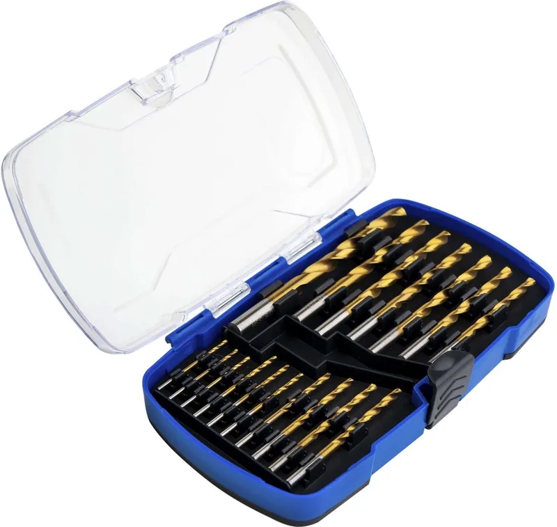 Titanium HSS boorset, 17 stuks van Westfalia – productafbeelding