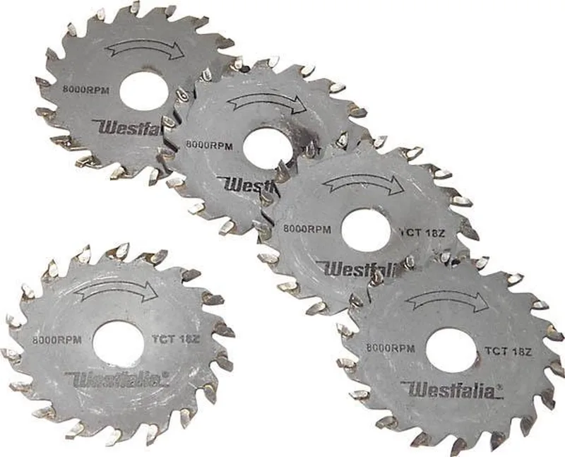 Zaagblad set 5-delige, hard metaal, 18 tanden by Westfalia – product image