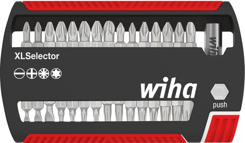 29417 Bitset 31-delig Plat, Kruiskop Phillips, Kruiskop Pozidriv, Binnen-Torx de Wiha – image du produit